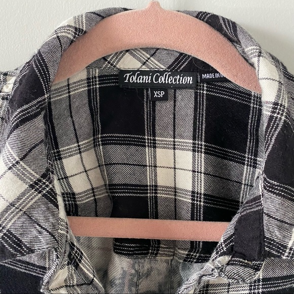 Tolani Collection Plaid Button-Down Shirt - Picture 6 of 6